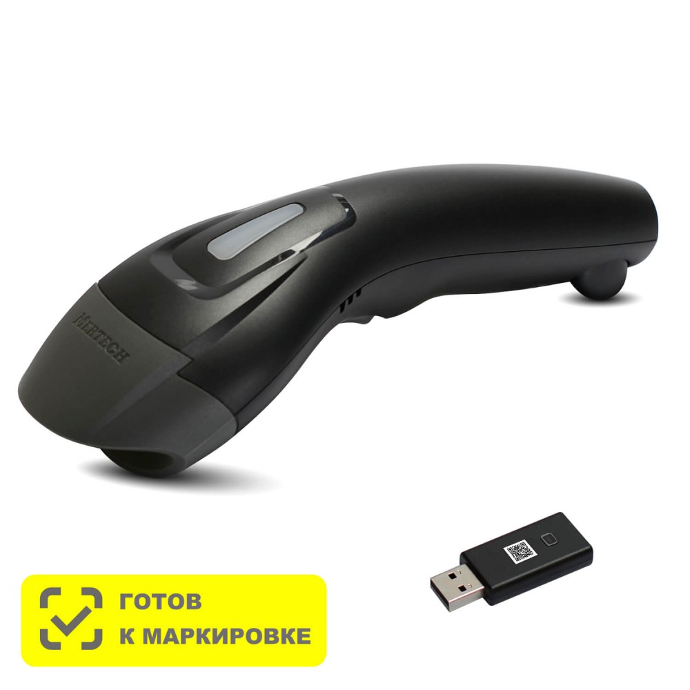 Беспроводной сканер штрих-кода Mertech CL-610 BLE Dongle P2D USB Black от  официального дилера Mertech