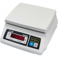 Весы порционные CAS SW-II-10D с АКБ, дисплей с 2х сторон (RS232)