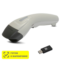 Беспроводной сканер штрих-кода Mertech CL-610 HR P2D SUPERLEAD USB White